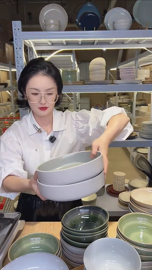 瓷193外贸尾货高温釉下彩陶瓷餐具默认微瑕