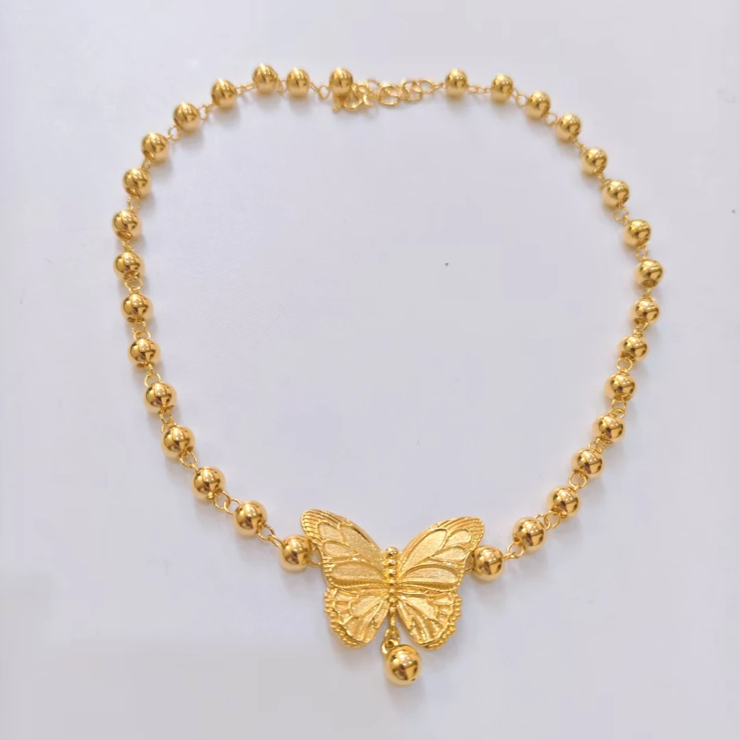 【预售蝴蝶链】足金999黄金5D无氰蝴蝶百搭潮流时尚套链