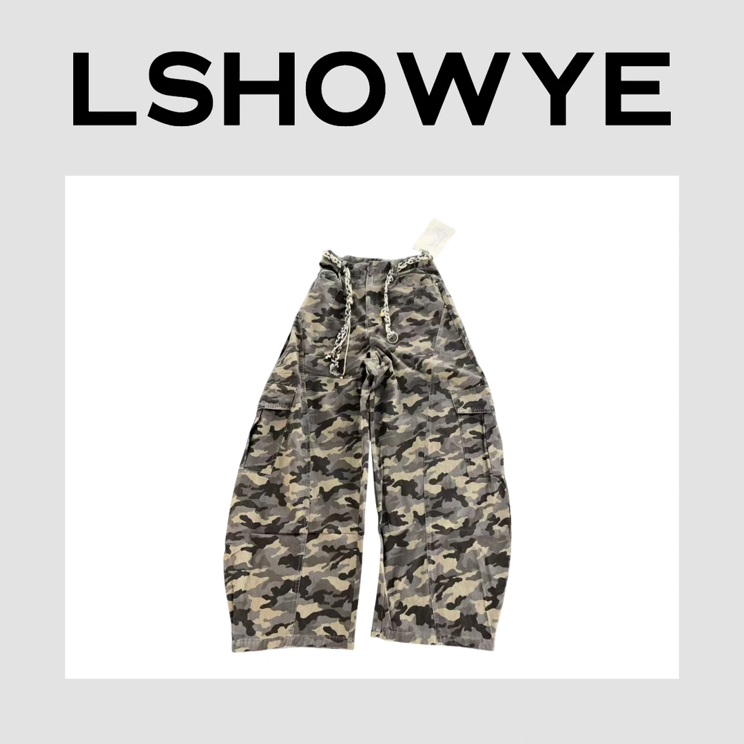 LSHOWYE｜多口袋阔腿迷彩裤 L9196-1