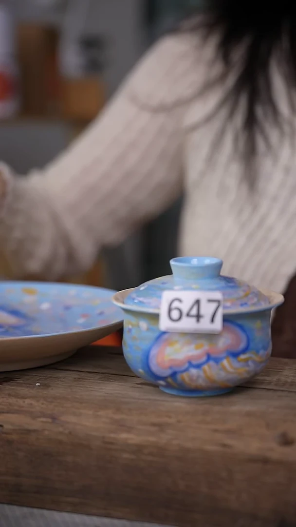 【闪购商品】瓷片油画风·彩绘·设计师石一款