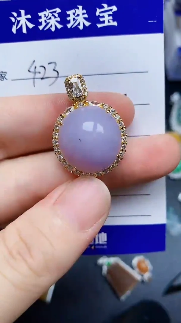 翡翠戒指银S925镶嵌4230