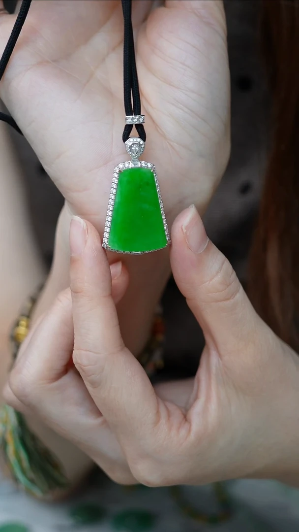 翡翠挂件18K金镶嵌31-吊坠/姿/3