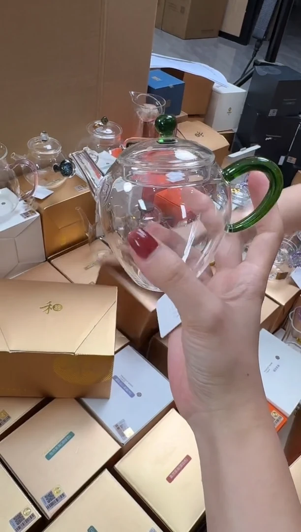 @@禾器晶彩文巧壶湖绿色