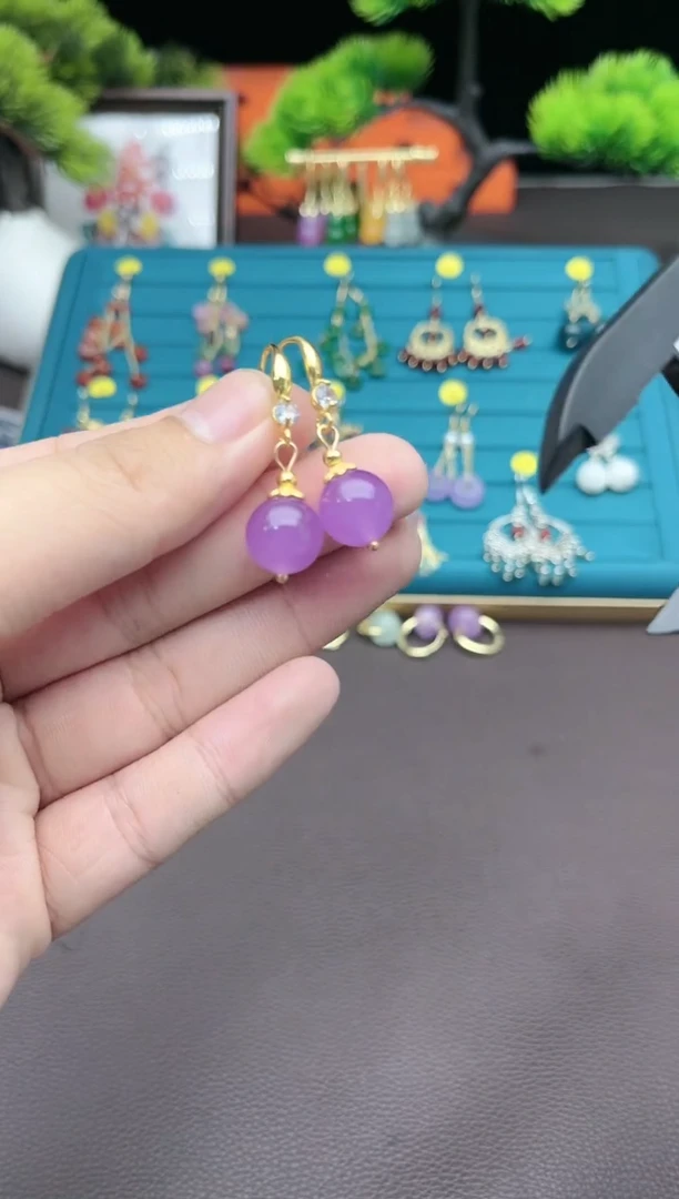 【闪购商品】玛瑙/玉髓耳钉银S925镶嵌304000