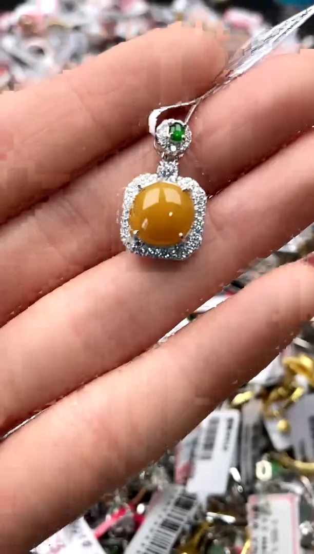 【闪购商品】翡翠戒指银S925镶嵌66666  6
