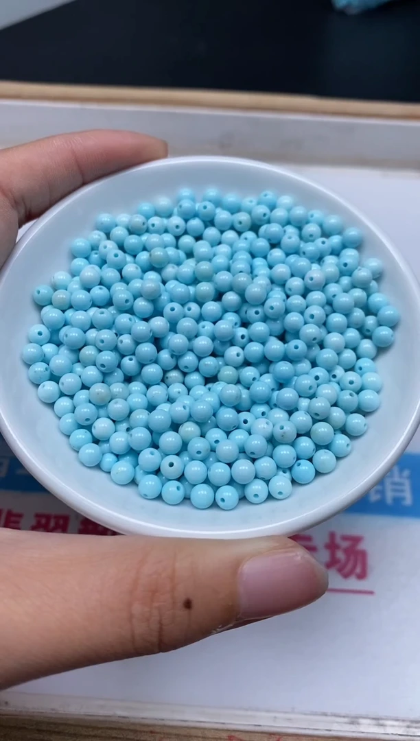 手饰玛瑙未镶嵌M468 蓝白绿淞4mm50个9.9元