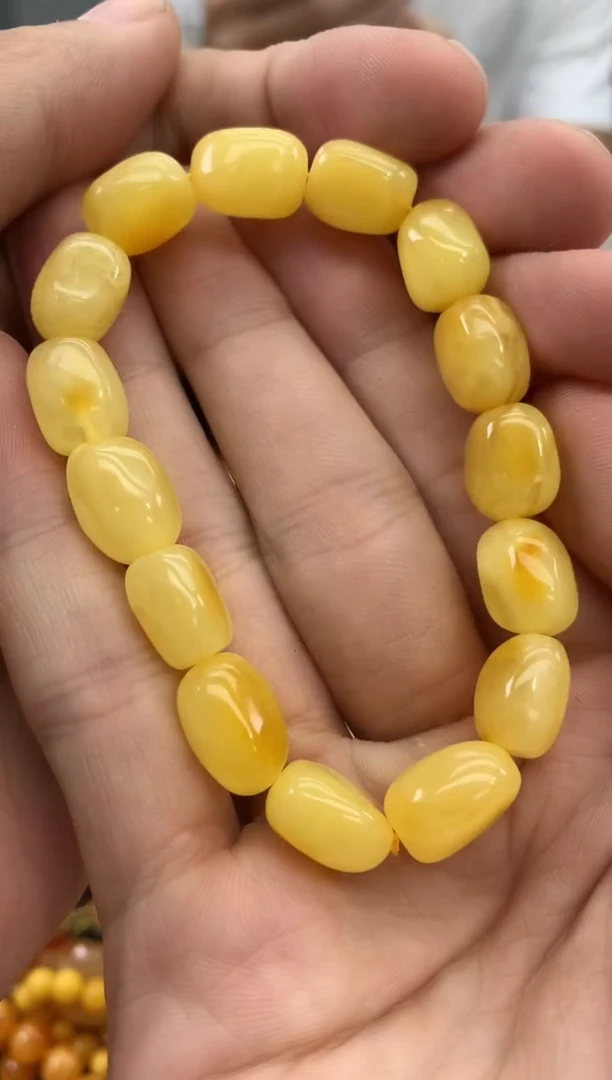 裸石蜜蜡未镶嵌手串