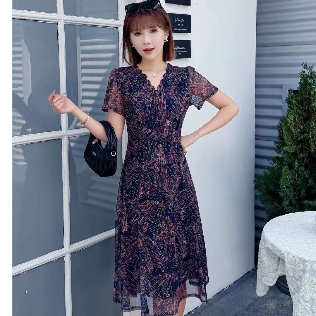 BAOLUOFEIMILI/保罗菲蜜丽2577款时尚优雅气质款连衣裙