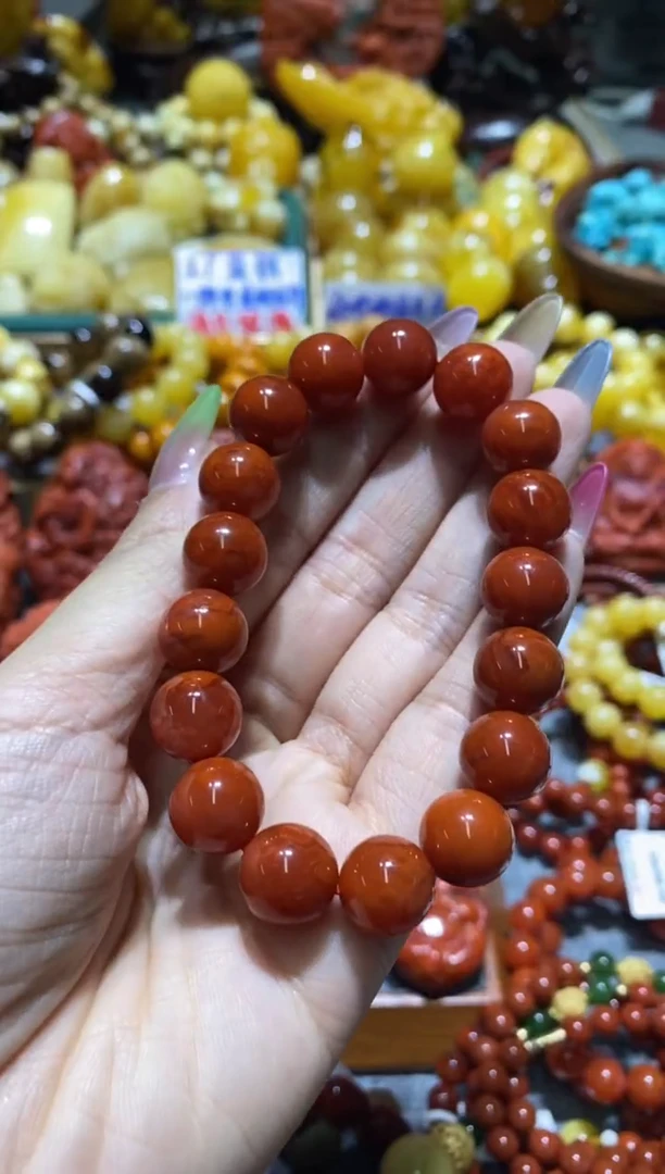 南红玛瑙手串未镶嵌手串