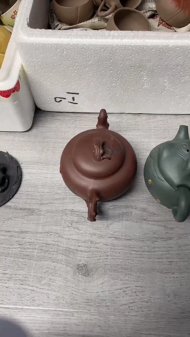 茶壶紫砂清*紫泥大壶微瑕一只