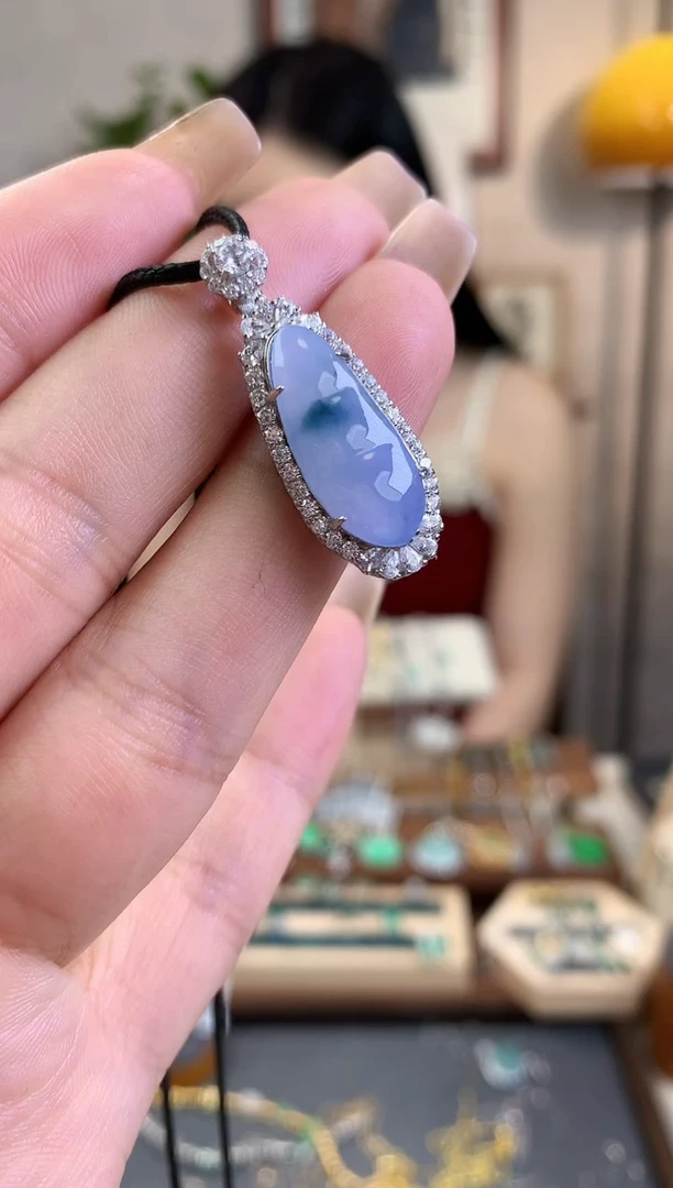 翡翠银S925镶嵌吊坠(不含链)吊坠