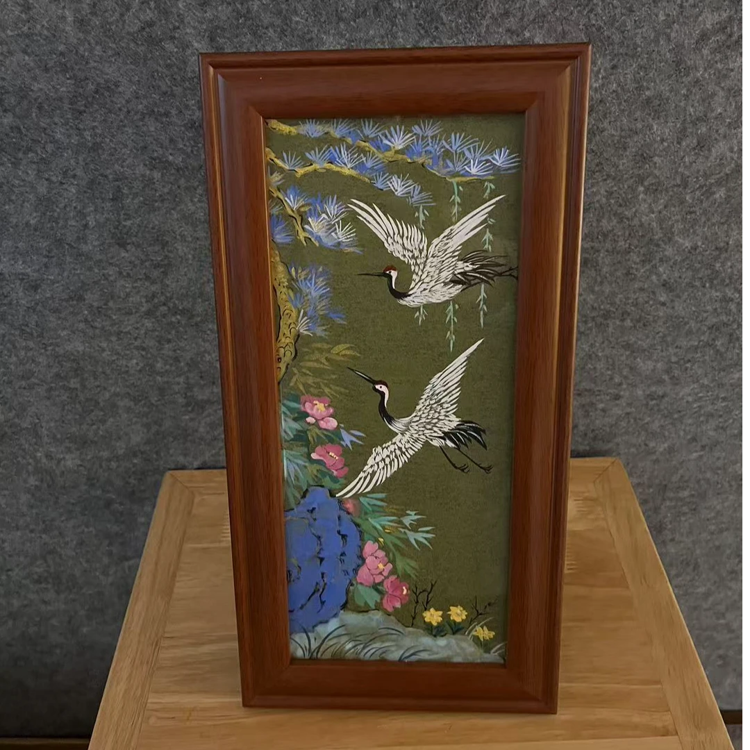 《松鹤3》国潮氛围感艺术摆件34.5*17.5cm