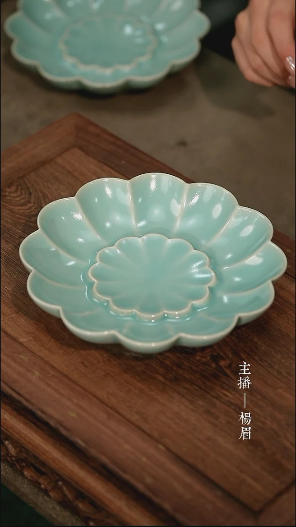 花瓣壶承（瑕疵）汝瓷张海英-眉