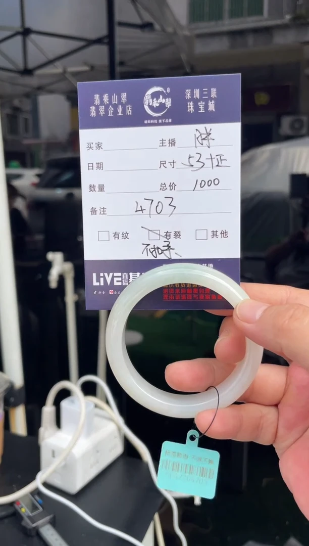 未镶嵌手镯翡翠W 53正圈 4703