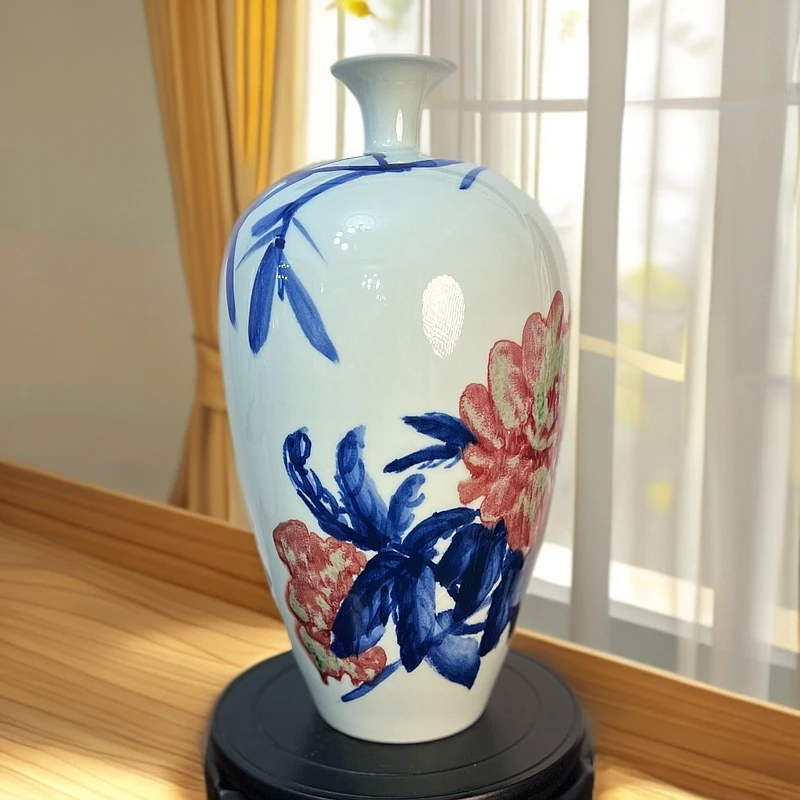 景德镇青花釉里红梅瓶汉宫香浓非遗卢窑烧制手工手绘