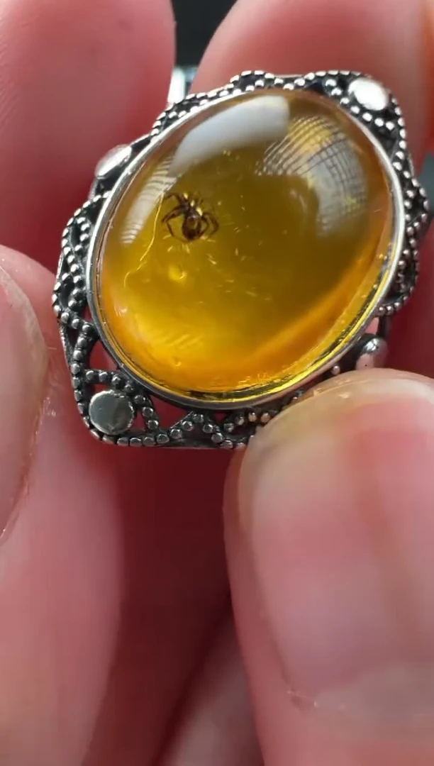 未镶嵌琥珀戒指戒指