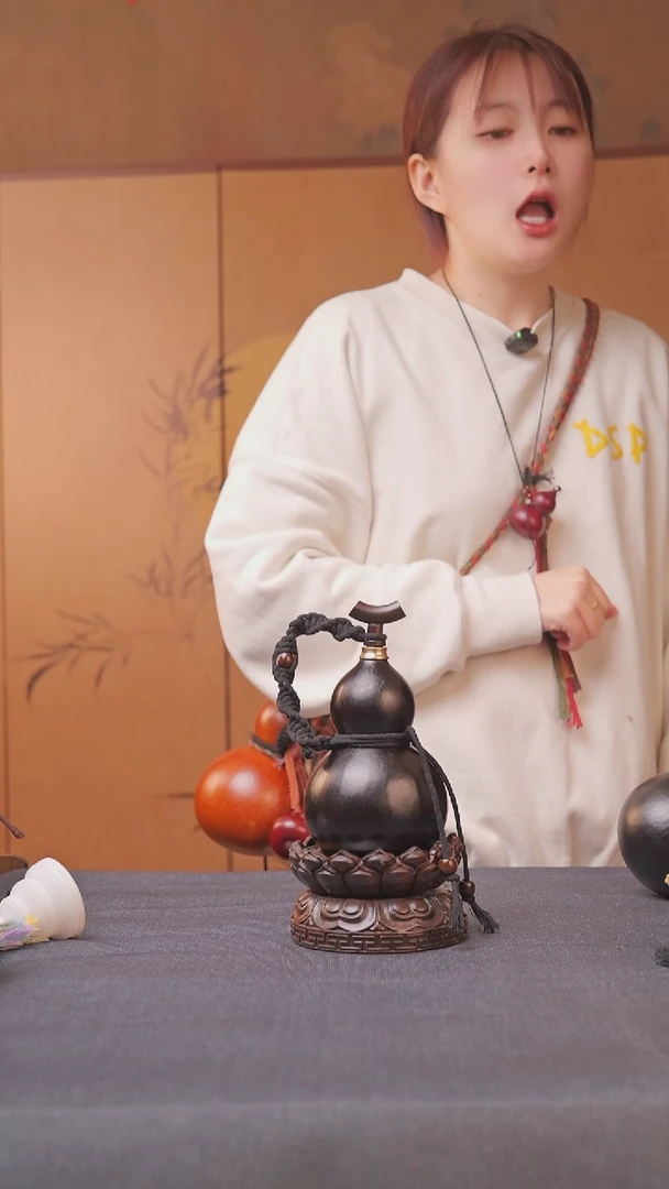 1380号链接精品大漆葫芦现货现发[一物一拍]不包含莲花底座