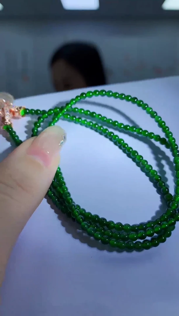未镶嵌定制翡翠4852jw-毛货珠链87