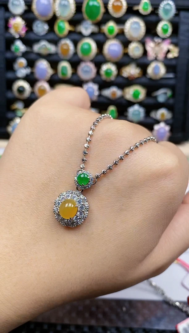 银S925镶嵌戒指翡翠236