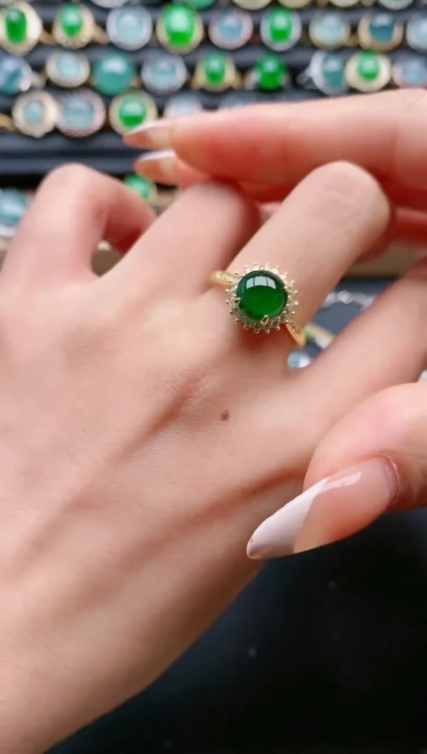 【闪购商品】翡翠戒指银S925镶嵌1111