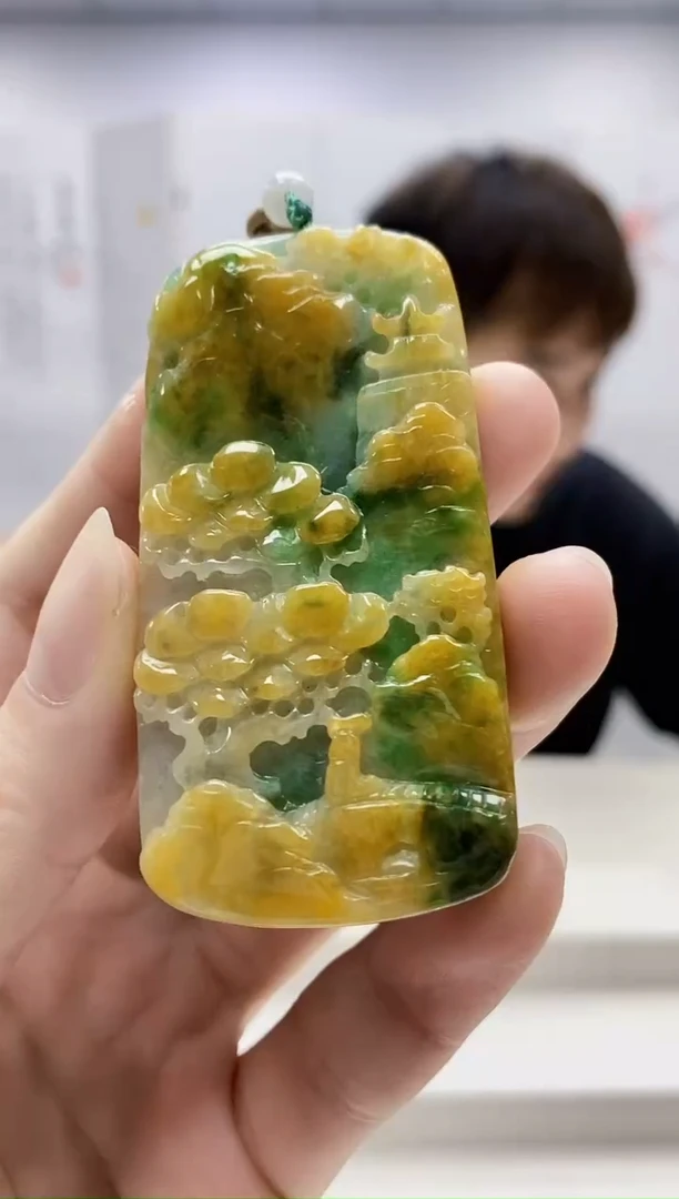 未镶嵌定制翡翠4868ry-毛货挂件80