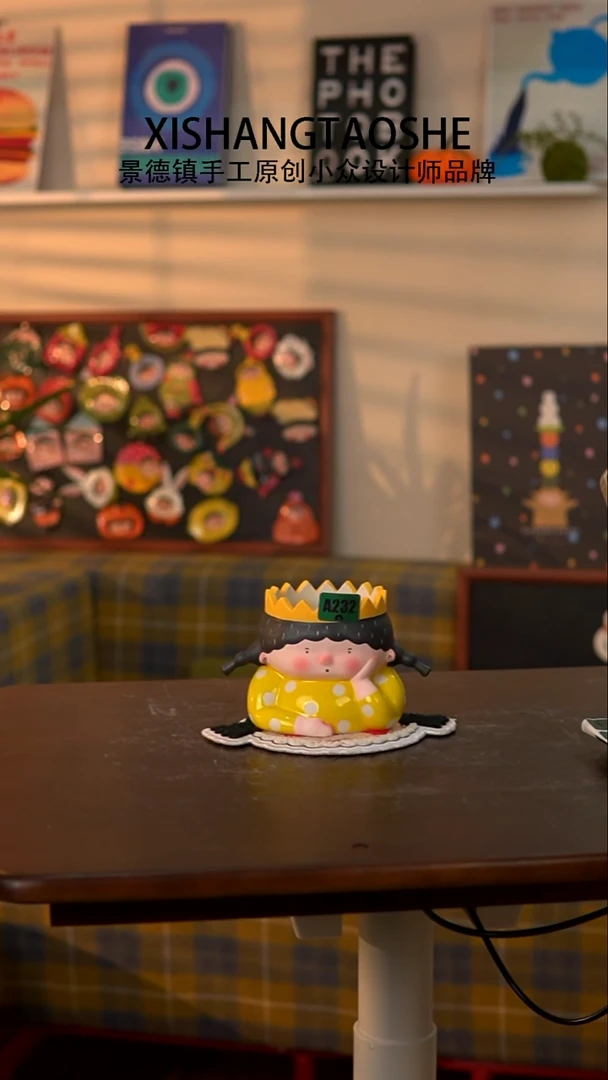 花盆ˡ****莹232喜上陶社小花盆女孩