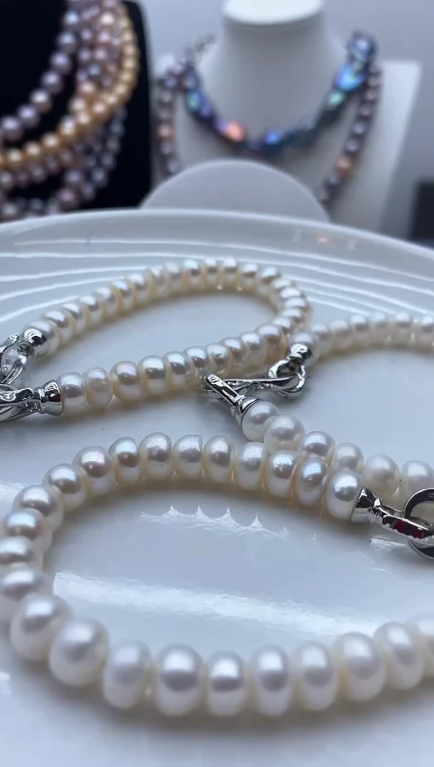【闪购商品】淡水珍珠颈饰钛钢66