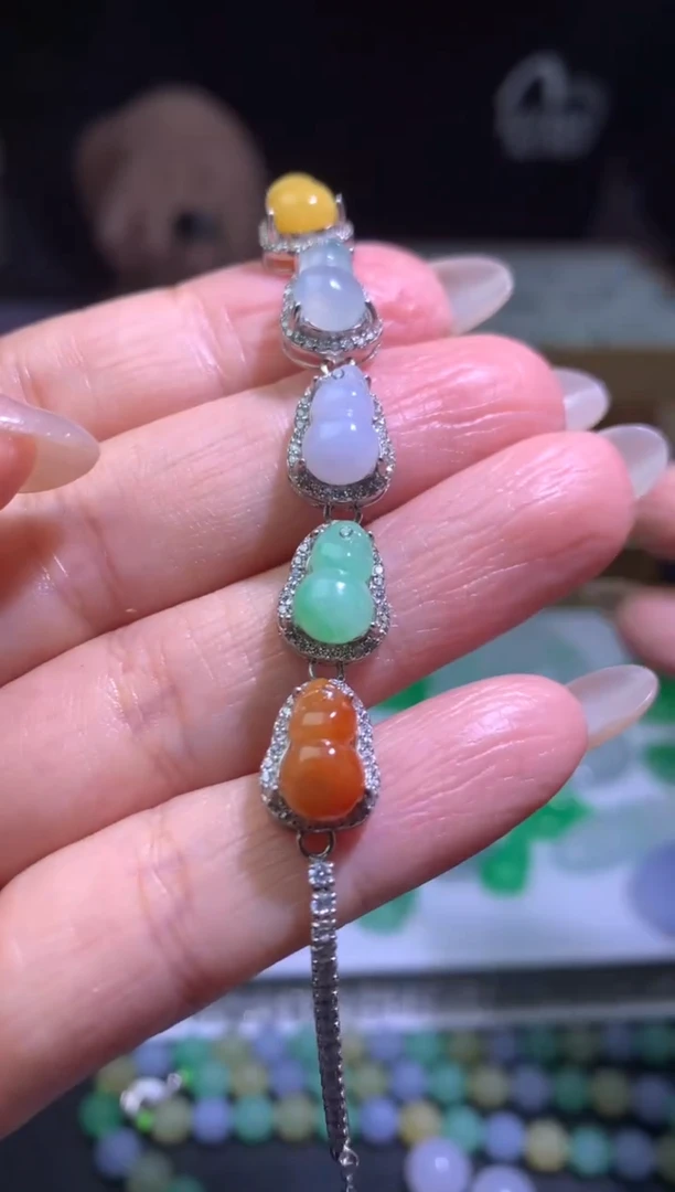 【闪购商品】翡翠手链银S925镶嵌净货