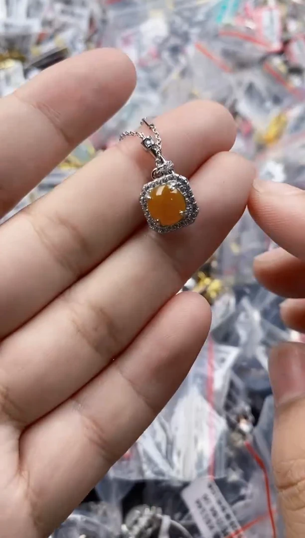 翡翠戒指银S925镶嵌444     9