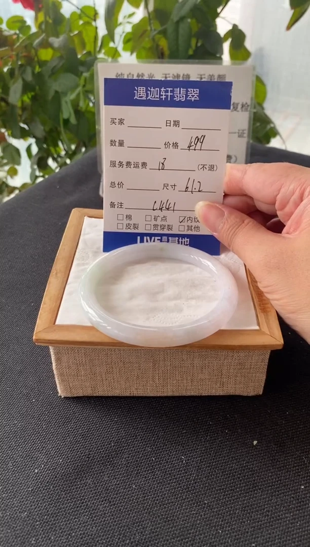 未镶嵌手镯翡翠61圈口 C441编码