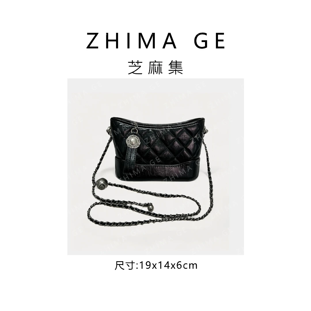 【芝麻集】ZT-D7158-劳伦黑RAIN.CUN休闲简约单肩腋下手提斜跨女包