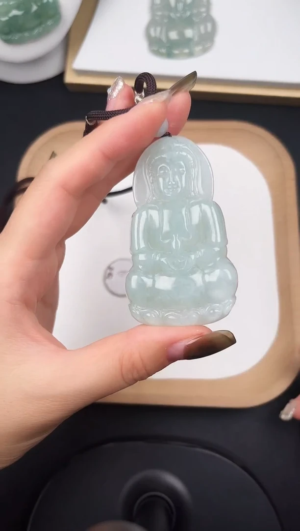 颈饰未镶嵌翡翠Y5C027观音-13