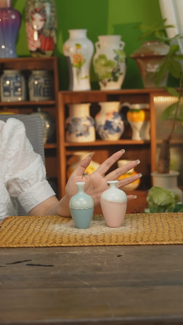 瓷片景德镇纯手工手绘花器摆件