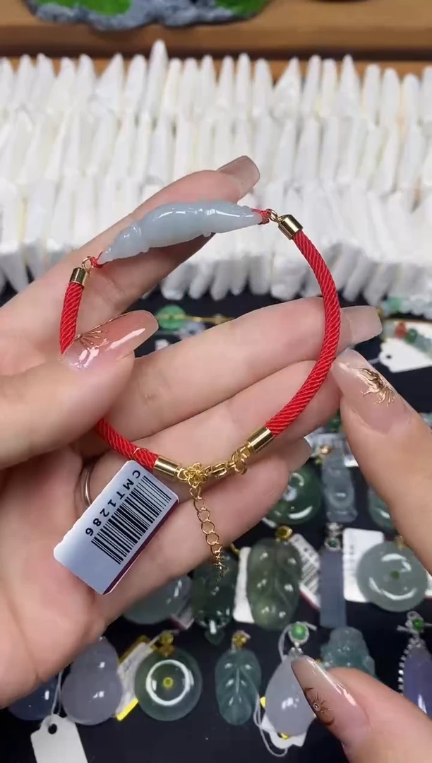 未镶嵌手绳翡翠藕节@@CMT1286