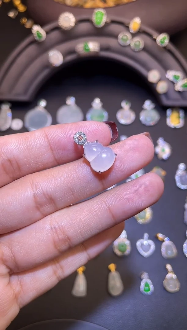 吊坠(不含链)银S925镶嵌翡翠1