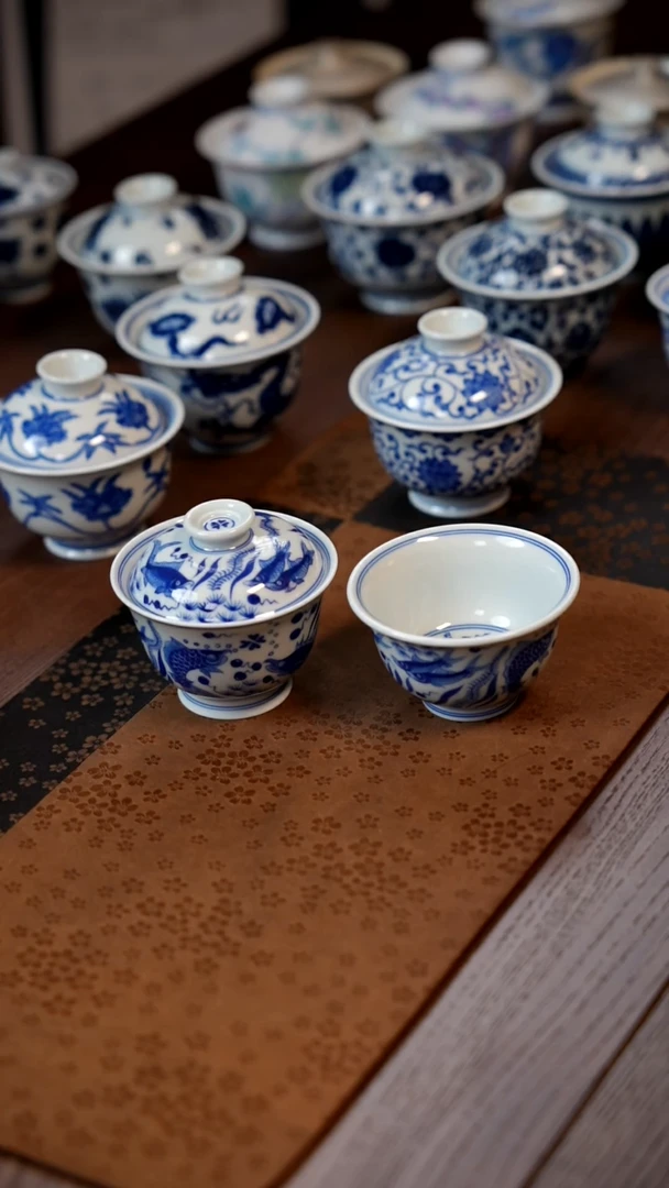 【闪购商品】群鱼盖碗＋压手11111111