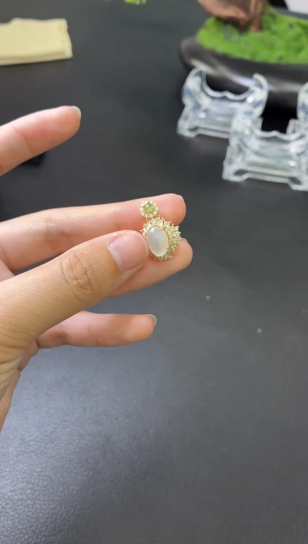 翡翠银S925镶嵌吊坠(不含链)吊坠