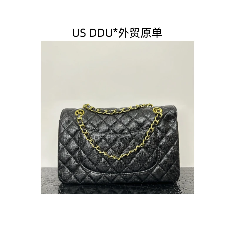A40 鱼子酱CF菱格黑色女包单肩斜挎包 AP1112鱼子酱/F002