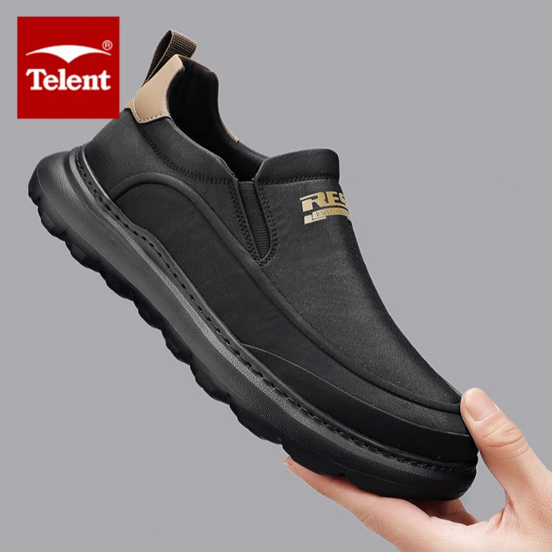 休闲男鞋2025新款男士布鞋一脚蹬舒适百搭透气懒人鞋潮流时尚单鞋