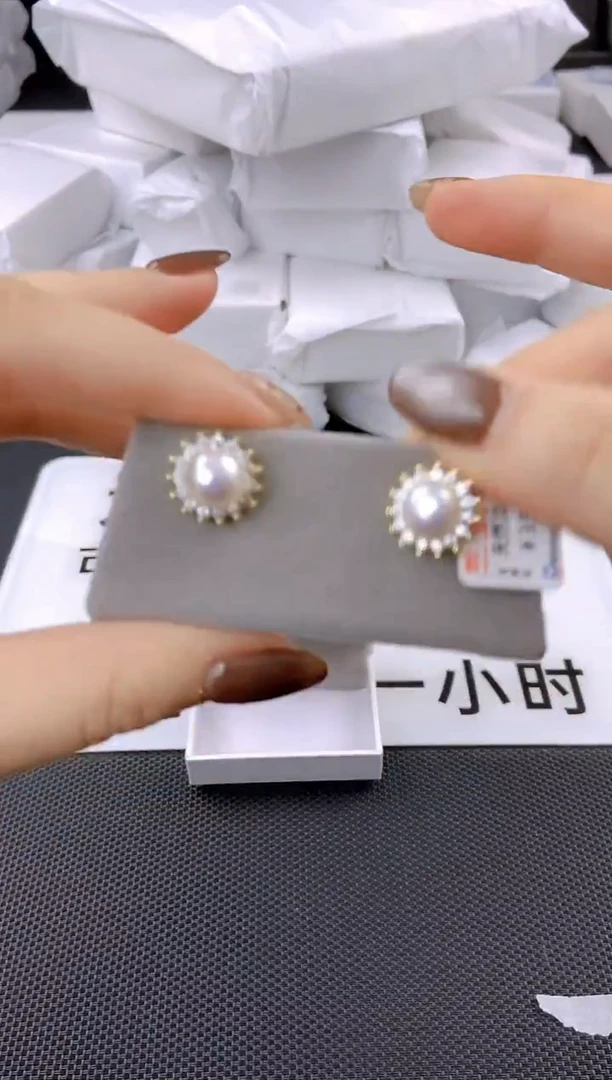 未镶嵌耳饰淡水珍珠ed1049