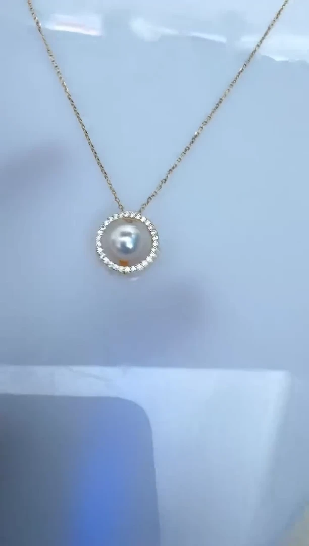 【闪购商品】海水珍珠颈饰银S925镶嵌套链