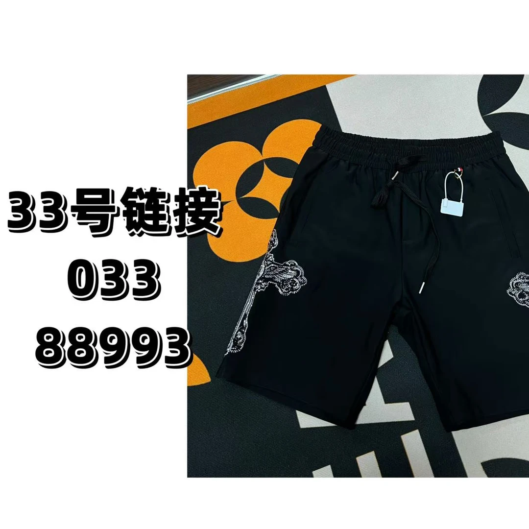 88993CB丝滑扎染配钻男士轻奢短裤十字重工休闲夏季