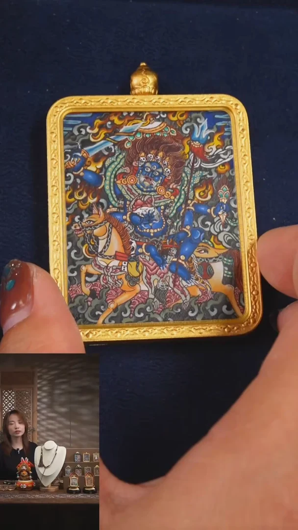 吊坠吉祥天母纯手绘【假一赔万】
