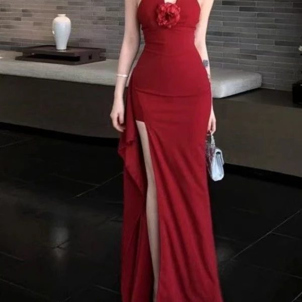 【59*9～69*9】喜夏/纯欲性感高级感露肩吊带连衣裙女新款收腰显瘦