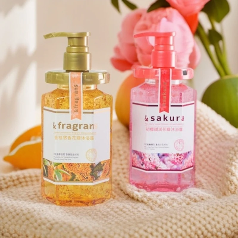 若兮风吟香氛花瓣沐浴露436ML花香留香