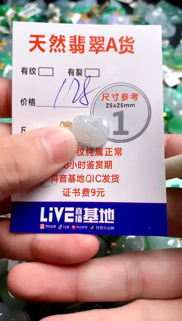 翡翠18K金镶嵌颈饰0063676968
