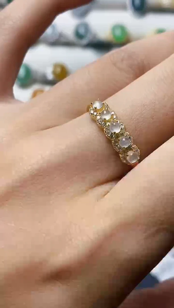 银S925镶嵌戒指翡翠3061