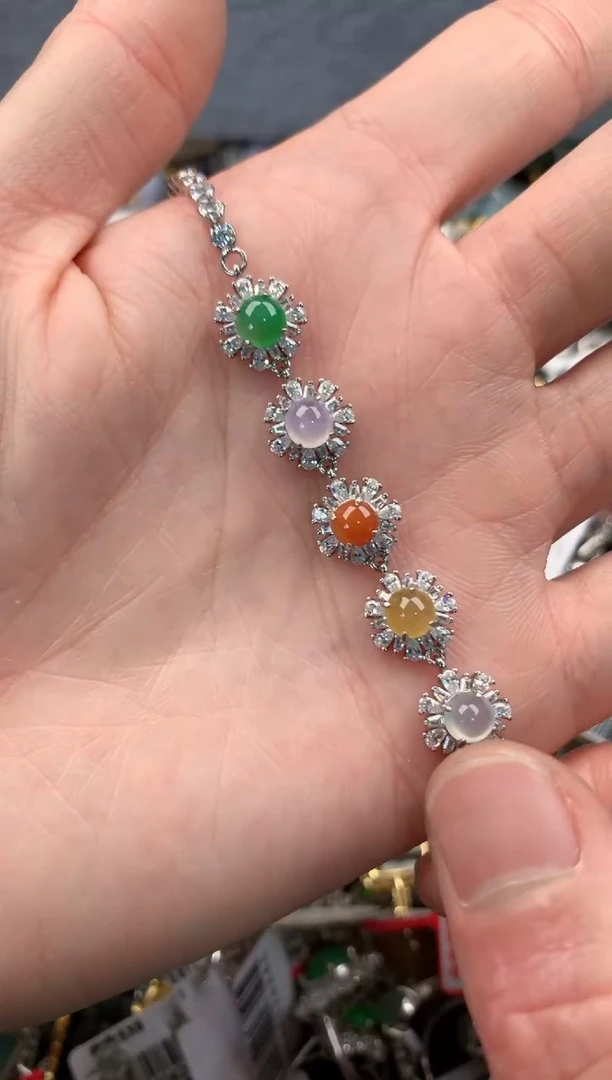 银S925镶嵌戒指翡翠5                  10