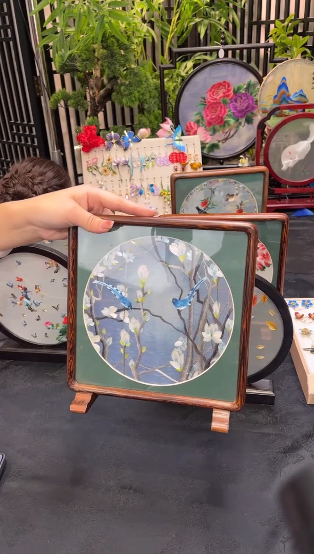 织绣小*蛙非遗手工苏绣饰品