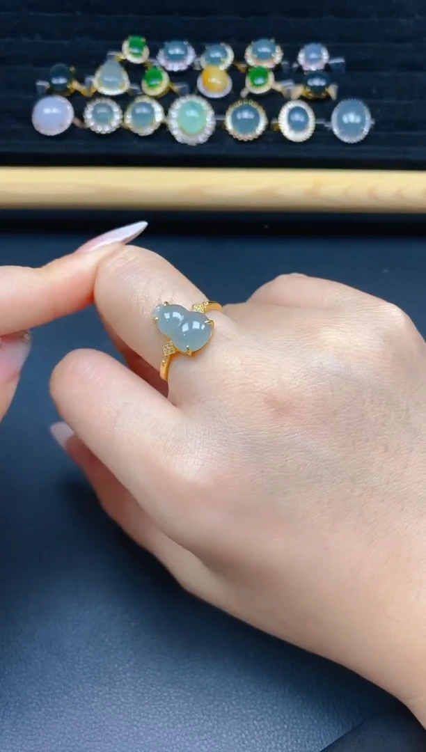 银S925镶嵌戒指翡翠16